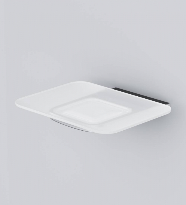 Стеклянная мыльница с настенным держателем AM.PM Inspire 2.0 A50A34200 для ванной комнаты. Фото