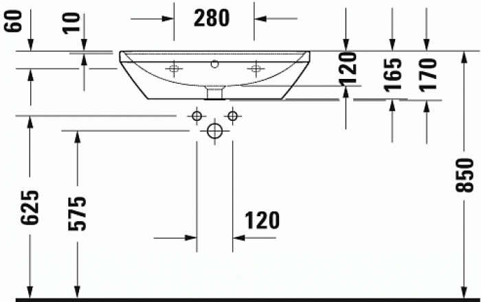 Раковина подвесная DURAVIT D-Neo 65х44 2366650000. Фото