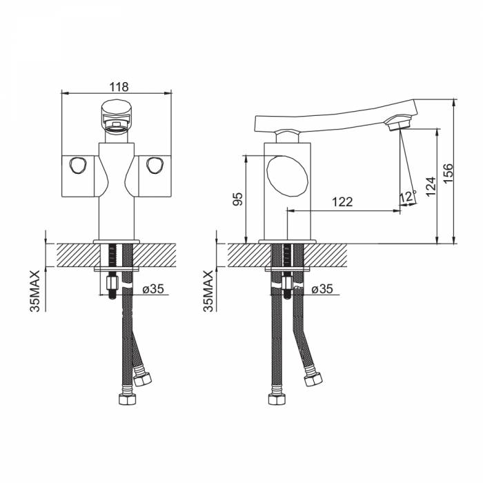 Смеситель для умывальника IDDIS Vico 19164X4. Фото