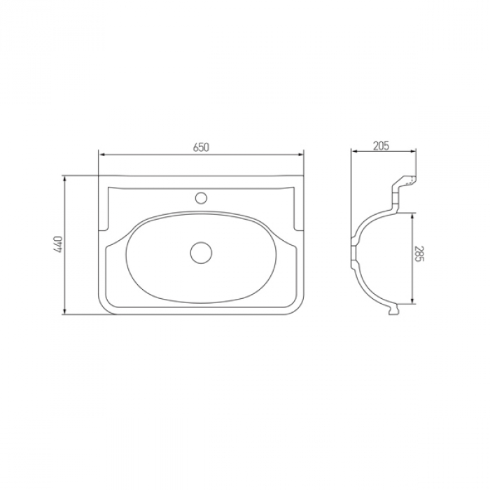 Раковина для тумбы АКВАТОН Венеция 65 1A706931VN010. Фото