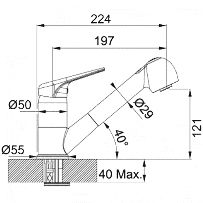 Смеситель для кухни FRANKE Prince 740 115.0030.729. Фото