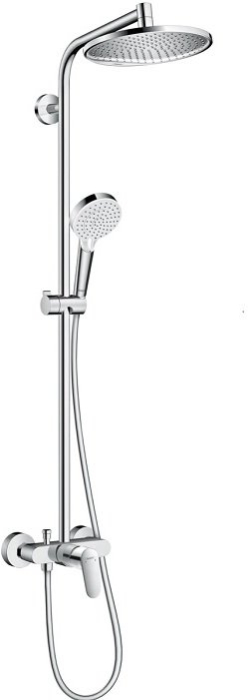 Душевая система Hansgrohe Crometta S 240 1jet Showerpipe Ecosmart 27269000. Фото