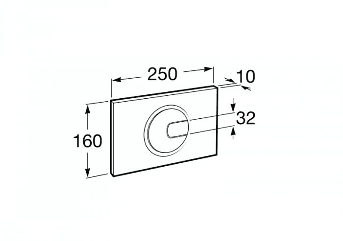 Кнопка смыва ROCA PL4 Dual хром 890098001. Фото