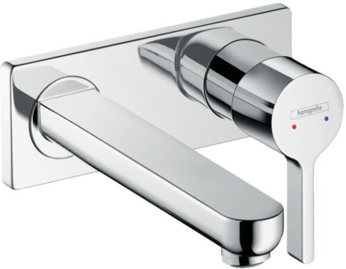 Смеситель для раковины настенный, излив 225мм Hansgrohe Metris S 31163000 хром. Фото