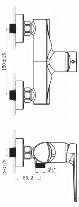 Смеситель для душа BELBAGNO Loren LOR-ESDM-CRM. Фото