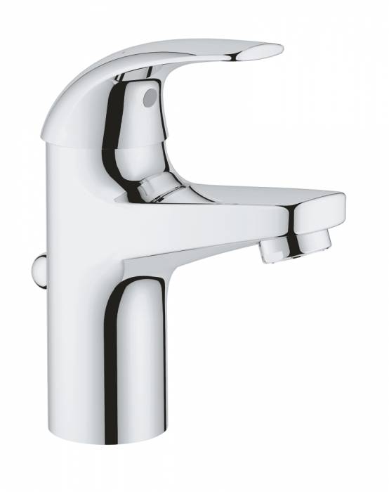 GROHE 32805000 BauCurve Смеситель однорычажный для раковины со сливным гарнитуром. Фото