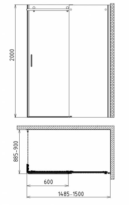 Душевой уголок GEMY Modern Gent S25161 R. Фото