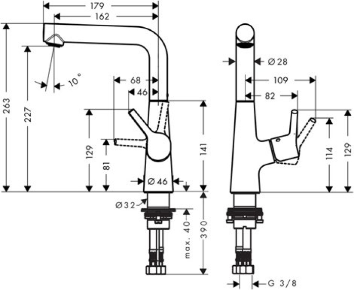 Смеситель для раковины Hansgrohe Talis S 72105000. Фото