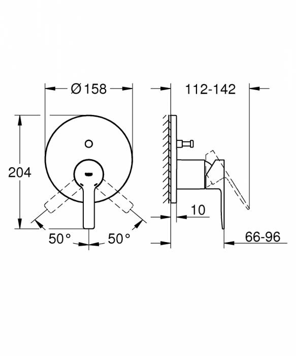 Смеситель для ванны GROHE 24064001 Lineare New, хром. Фото