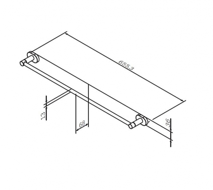 Вешалка для полотенец, 65 см AM.PM Sense A74346400 для ванной комнаты. Фото