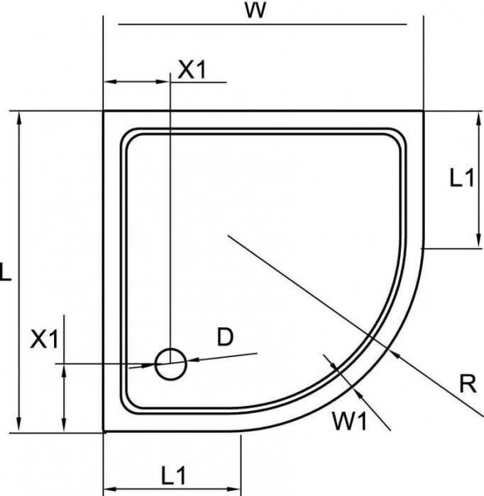 Душевой поддон SMC (стеклокомпозит) CEZARES TRAY-M-R-80-550-35-W. Фото