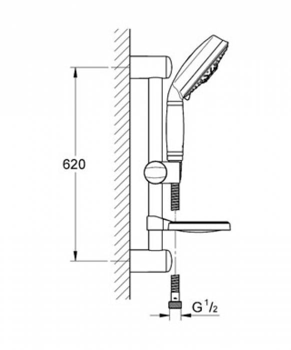 Душевой гарнитур GROHE Rainshower Rustic 27139000. Фото