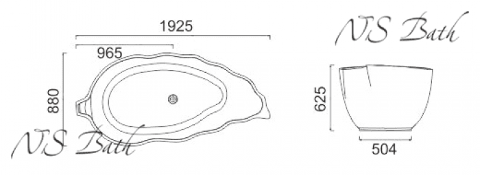 Ванна из литьевого мрамора NS BATH NSB-19880. Фото