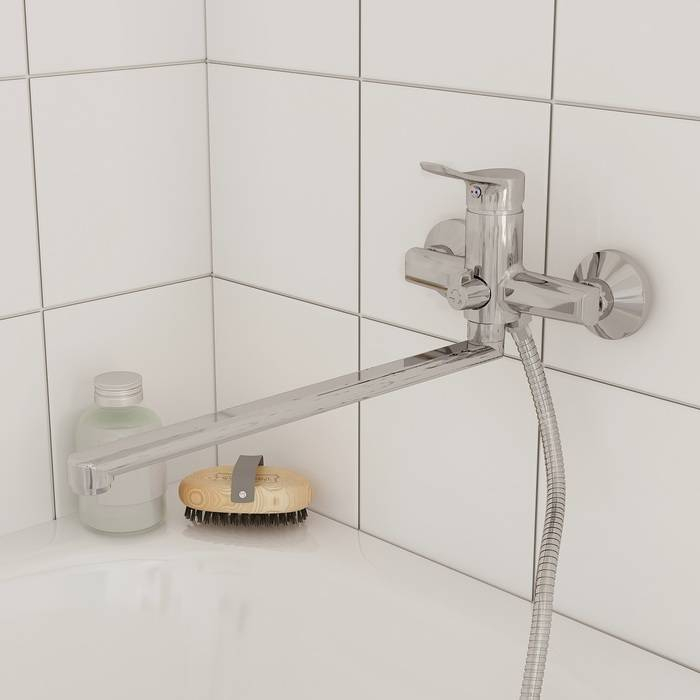 Смеситель для ванны с длинным изливом Amplex Milardo AMPSB02M10. Фото
