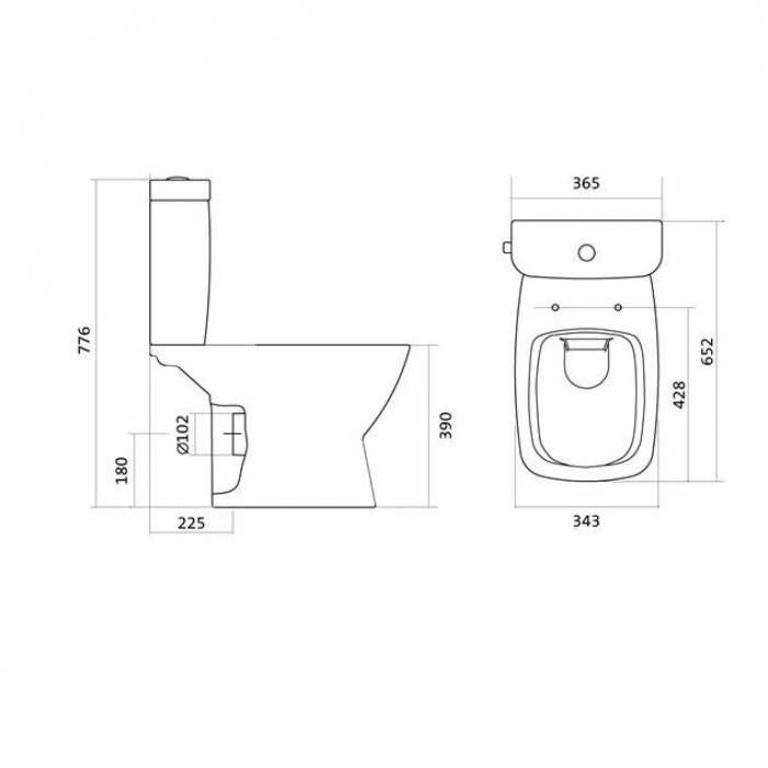 Унитаз-компакт безободковый SANTEK Нео Rimless 1.WH30.2.418. Фото