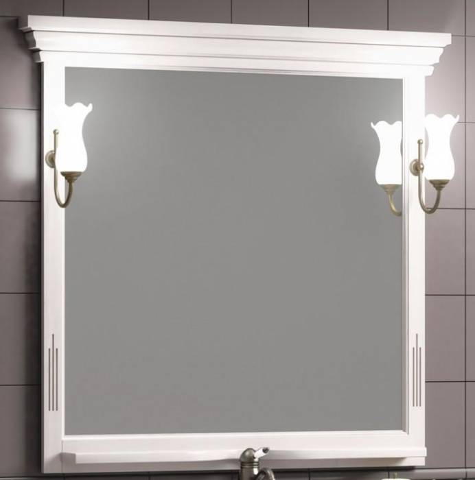 Зеркало с подсветкой OPADIRIS Риспекто 95 белый. Фото