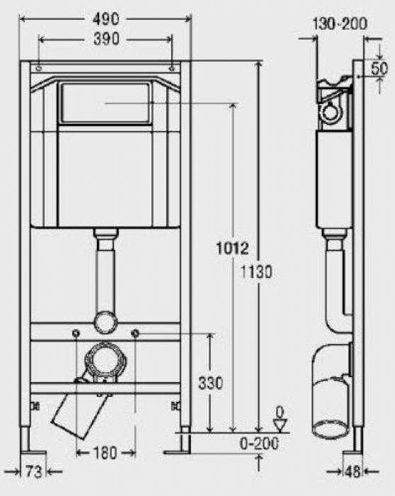 Комплект для подвесного унитаза VIEGA Eco 673192. Фото