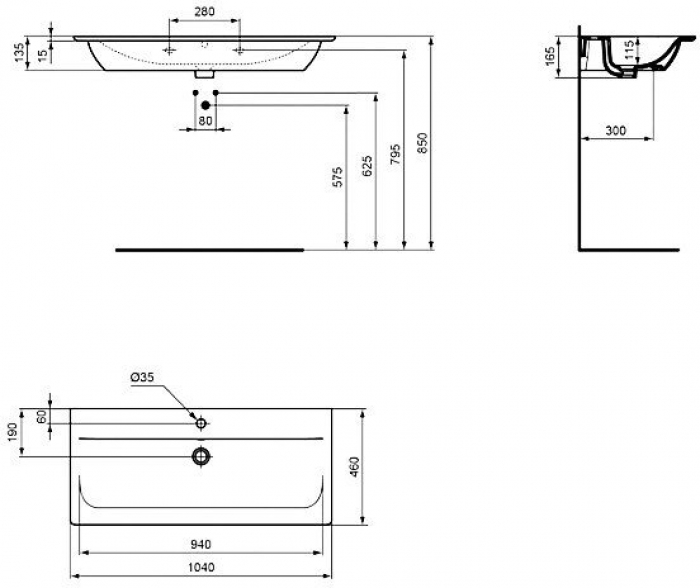 Раковина IDEAL STANDARD Connect Air 100х46 E027401. Фото