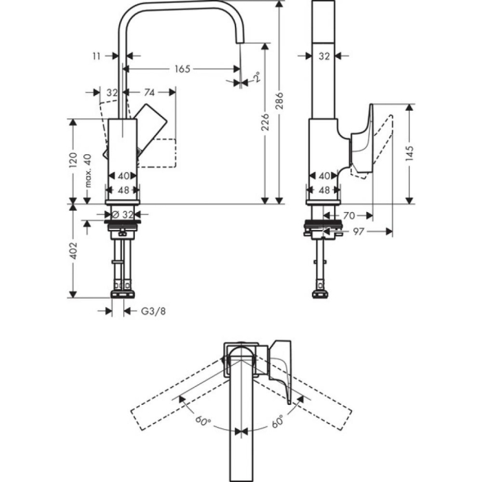 Смеситель Hansgrohe Metropol раковины 32511990, полированное золото. Фото