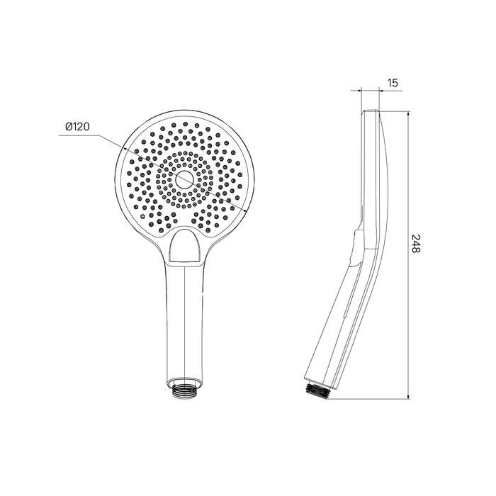 Лейка для душа хром Optima Home IDDIS OPH12CWi18. Фото