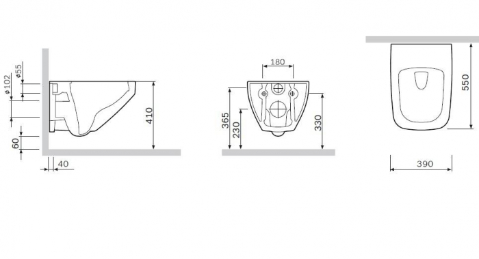 Унитаз подвесной безободковый FlashClean, с сиденьем AM.PM Inspire 2.0 C50A1700SC. Фото