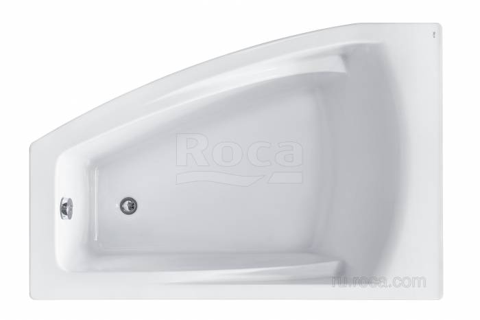 Ванна ROCA Hall Angular 150х100 асимметричная правая белая ZRU9302865. Фото