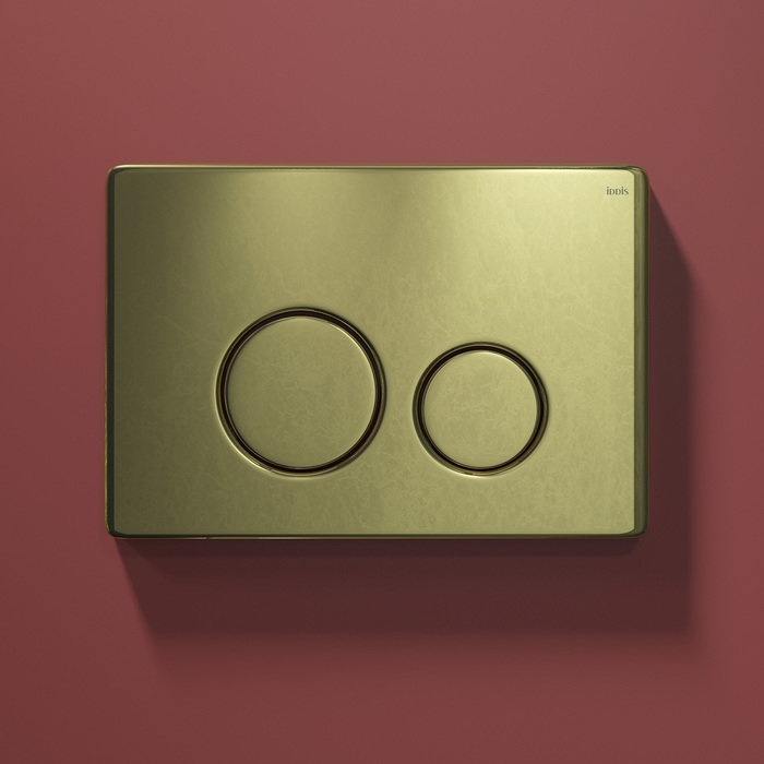 Клавиша смыва универсальная золото Unisteel 001 IDDIS UNS01GGi77. Фото