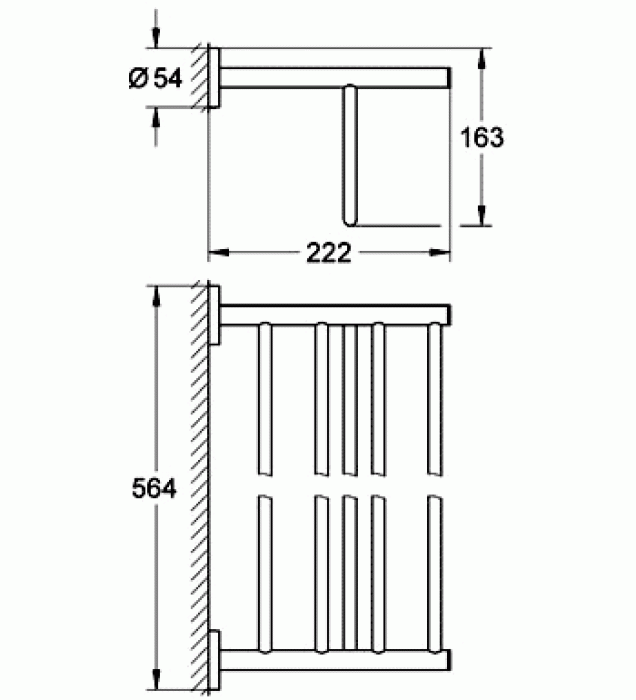 Полотенцедержатель GROHE BauCosmopolitan 40462000 для ванной комнаты. Фото