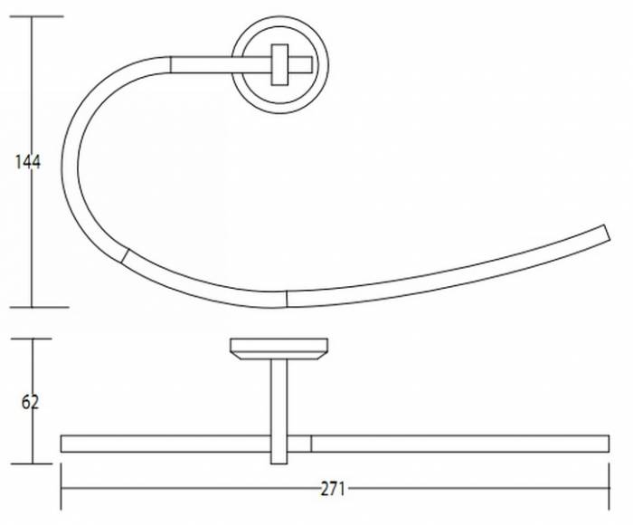 Полотенцедержатель SmartSant Мэджик SM01040AA_R для ванной комнаты. Фото