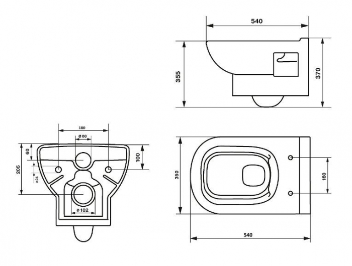 Унитаз подвесной с сиденьем ОСКОЛЬСКАЯ КЕРАМИКА Norden Rimless 40302100005. Фото