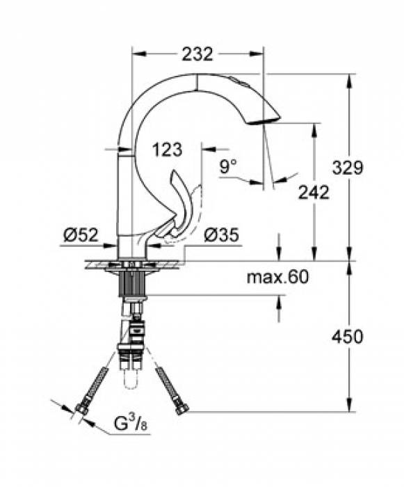 Смеситель для мойки GROHE K4 33782SD0. Фото