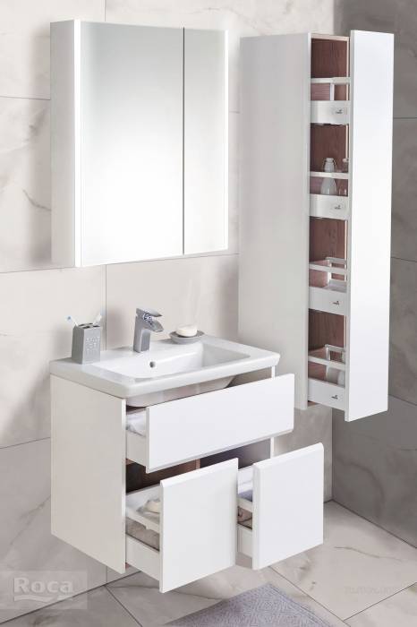 Зеркальный шкаф ROCA UP 60 R белый глянец ZRU9303025. Фото
