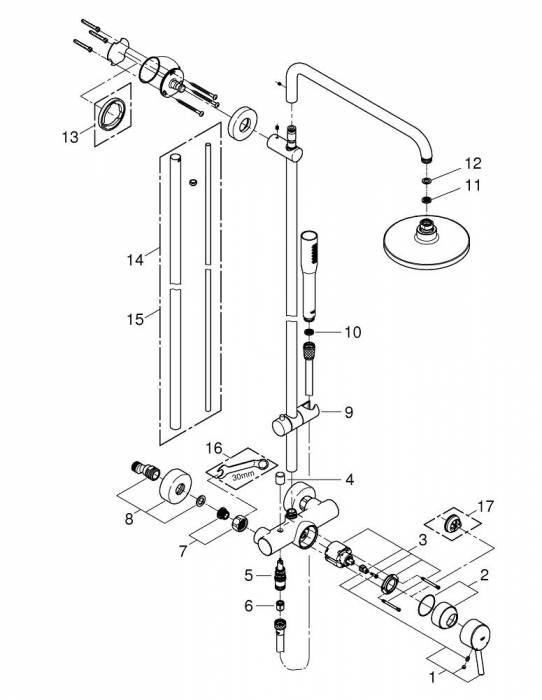 GROHE 23061001 Concetto New Душевая система для душа. Фото