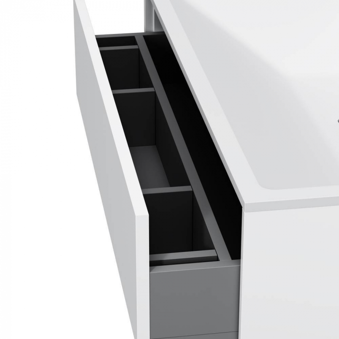 База под раковину подвесная 80 см, 3 ящика, белый матовый AM.PM Inspire 2.0 M50AFHX0803WM. Фото