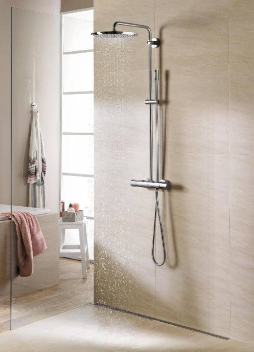 GROHE 27966000 Rainshower Душевая система с термостатом для душа с верхним душем Rainshower Cosmo 310 мм. Фото