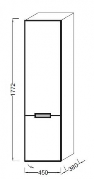 Пенал JACOB DELAFON Reve EB1141D-G77. Фото
