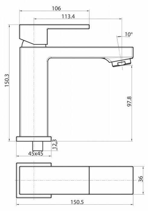 Смеситель для раковины BELBAGNO Magna MAG-LVM-CRM. Фото