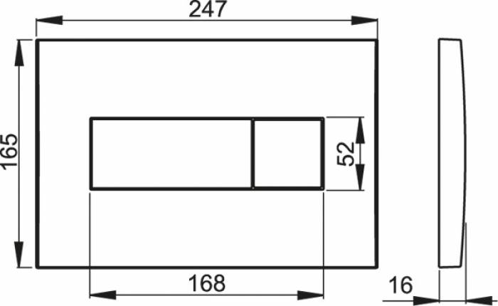 Клавиша смыва AlcaPlast M371S. Фото