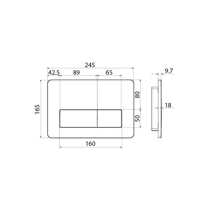 Клавиша смыва универсальная глянцевый белый Unifix 010 IDDIS UNI10W0i77. Фото