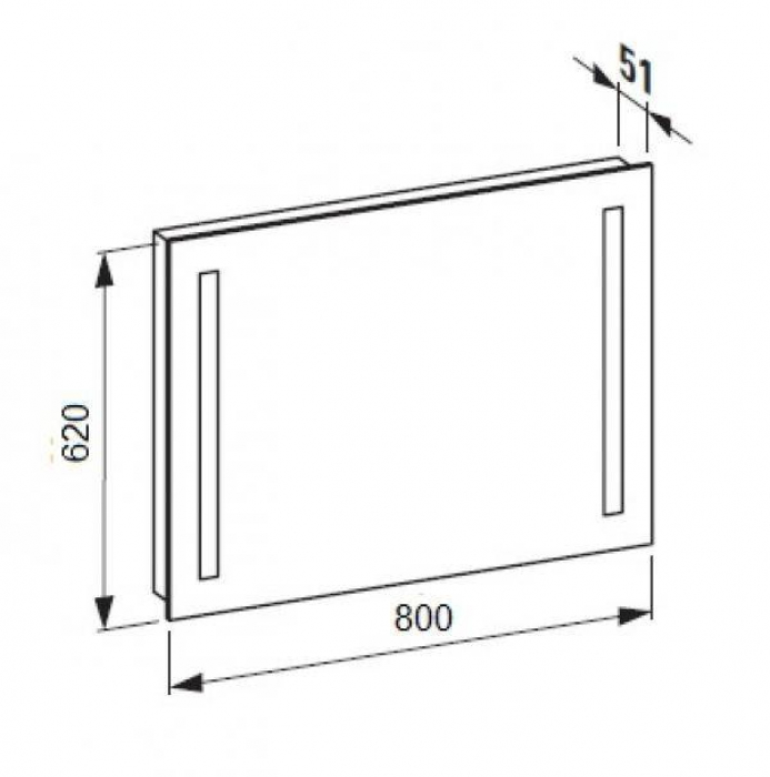 Зеркало LAUFEN CASE 80 4.4723.2.996.144.1. Фото