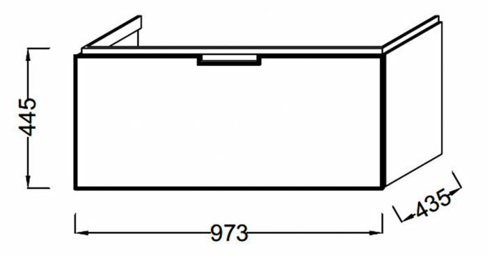Тумба подвесная под раковину Jacob Delafon Reve EB1132-G1C. Фото