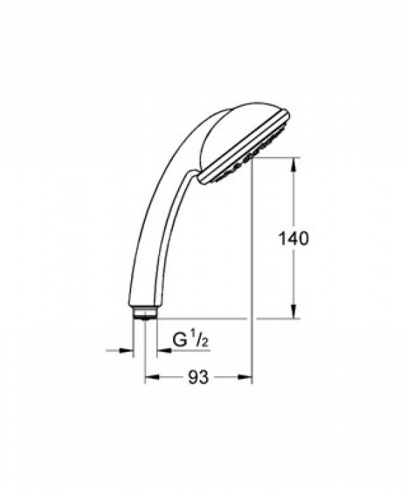 Ручной душ GROHE Tempesta Trio 28421000. Фото
