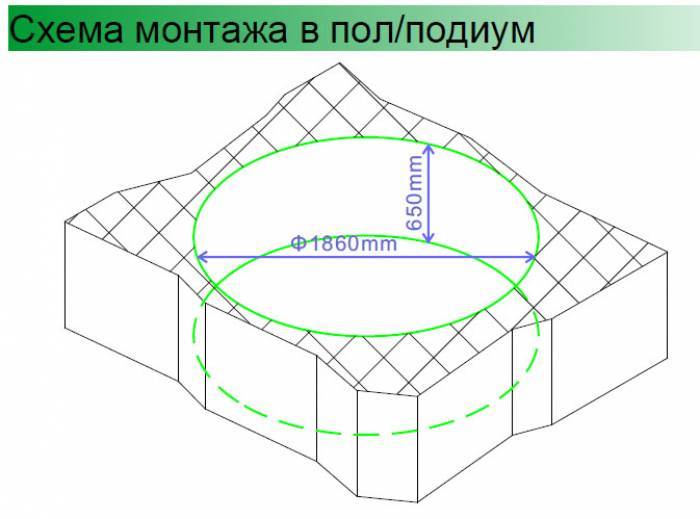 Акриловая ванна GEMY G9090 K. Фото