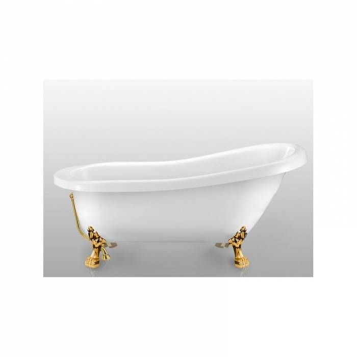 Ванна акриловая MAGLIEZZA Alba 150х70 (ножки золото). Фото