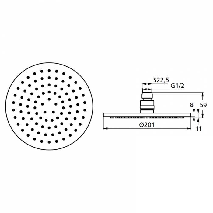 Верхний душ IDEAL STANDARD Idealrain B9442AA. Фото