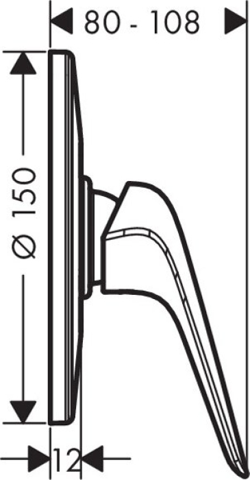 Смеситель для душа Hansgrohe Novus 71067000 (внешняя часть). Фото