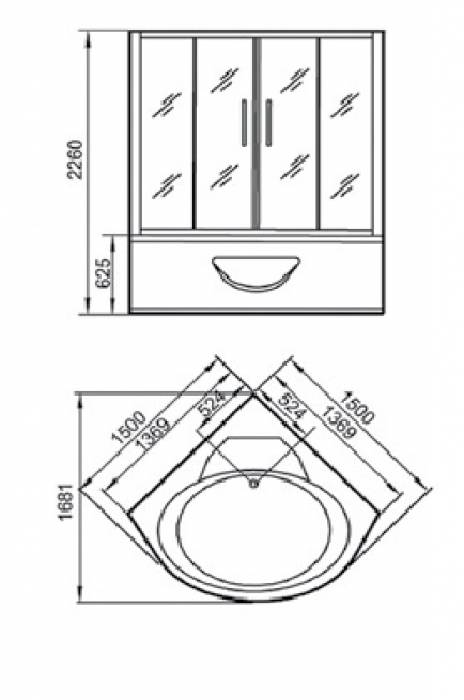 Душевая кабина EAGO DA333F8. Фото
