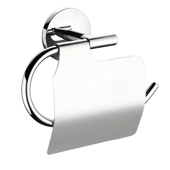 Бумагодержатель с крышкой сплав металлов Cadiss Milardo CADSMC0M43 для ванной комнаты. Фото