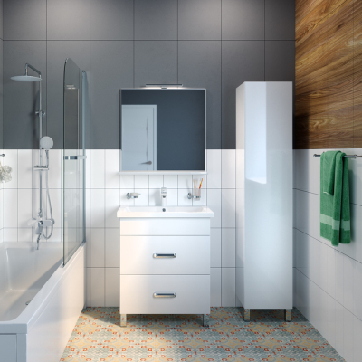 Тумба напольная 70 см белая New Custo IDDIS NCU70W0i95. Фото