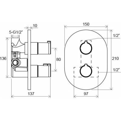 Смеситель термостатический RAVAK Chrome X070095. Фото